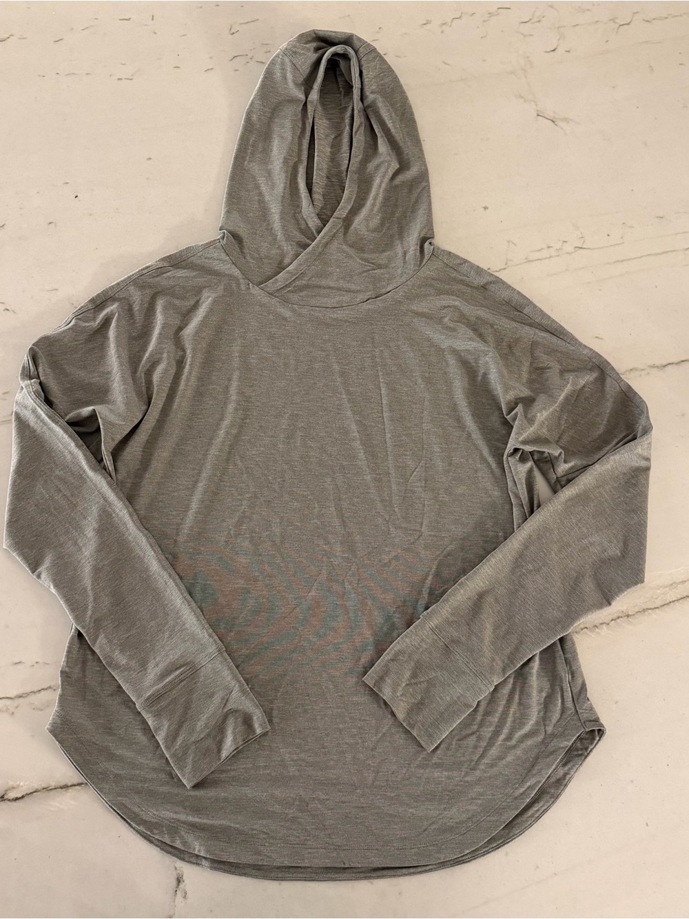 REI Co-op Large Lightweight Hoodie Pullover Gray Thumbhole Active Mens